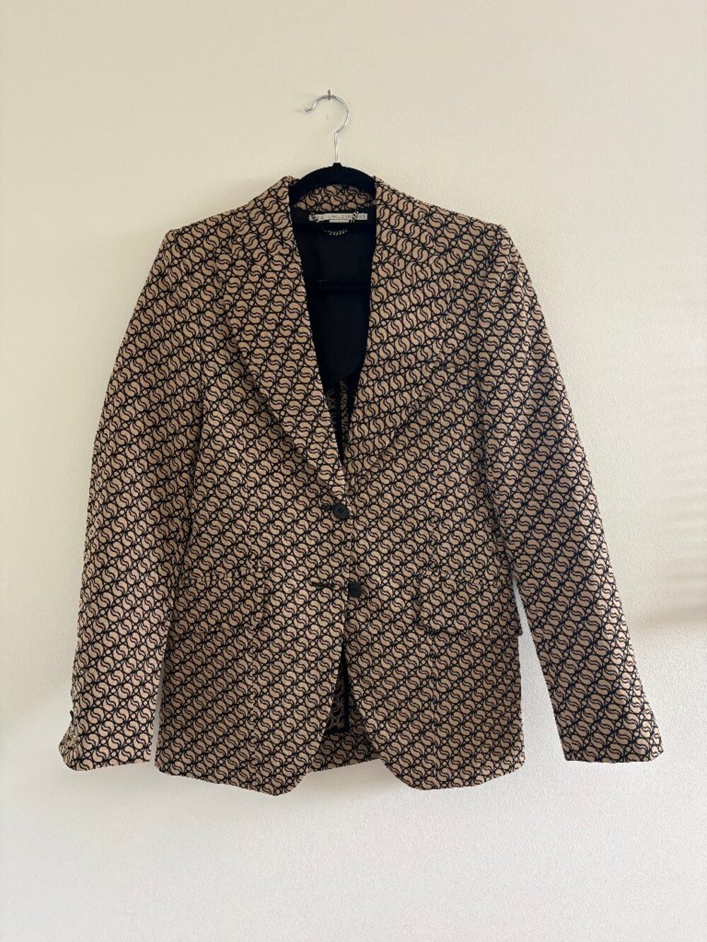 Stella McCartney Wool-Blend Jacquard Blazer - Sand